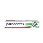 خمیر دندان پارودونتکس Parodontax مناسب لثه حساس و مستعد خونریزی حاوی زنجبیل،نعنا واکالیپتوس حجم ۷۵ میل