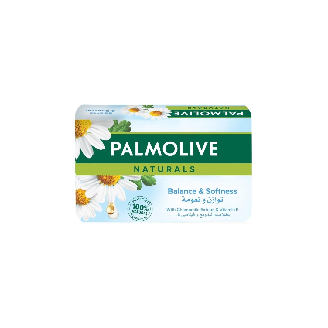 صابون پالمولیو Palmolive رایحه بابونه حاوی ویتامین E مناسب حمام حجم ۱۷۰ گرم