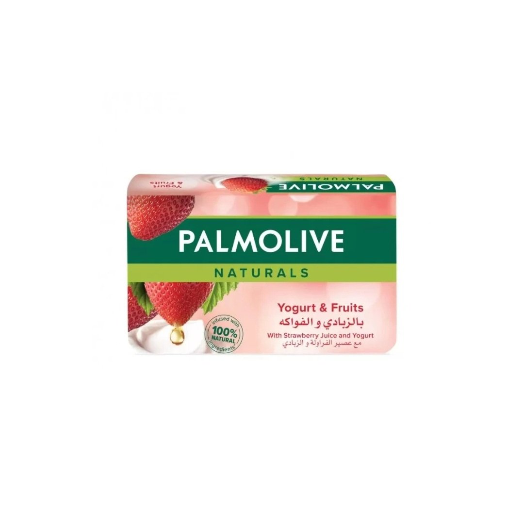 صابون پالمولیو Palmolive رایحه توت فرنگی و ماست مناسب حمام حجم ۱۷۰ گرم